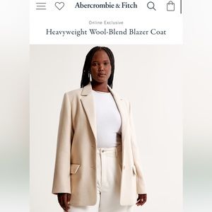 Boyfriend Fit Wool-Blend Blazer Coat